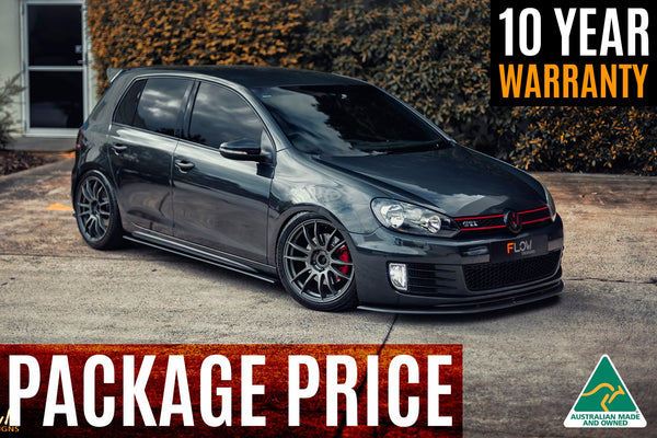 FLOW DESIGNS FULL LIP SPLITTER SET | GOLF GTI MK6