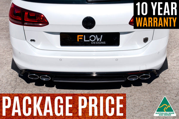 FLOW DESIGNS FULL LIP SPLITTER SET | GOLF R MK7 WAGON