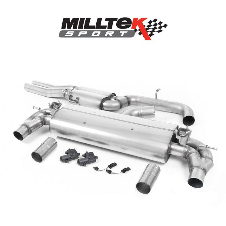 MILLTEK SPORT CAT BACK NON-RESONATED WITH TITANIUM OVAL TRIMS | RS3(FL) SALOON / SEDAN (8V MQB)