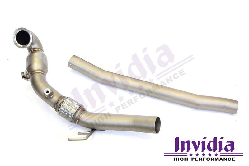 INVIDIA DOWN PIPE WITH HIGH FLOW CAT | S3 8V, GOLF R MK7 & MK7.5