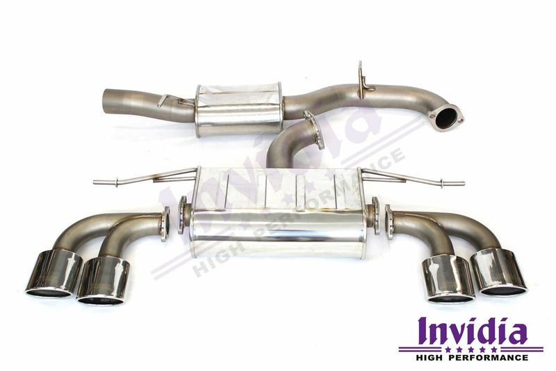 INVIDIA Q300 TURBO BACK EXHAUST WITH TITANIUM OVAL TIPS | GOLF R MK7